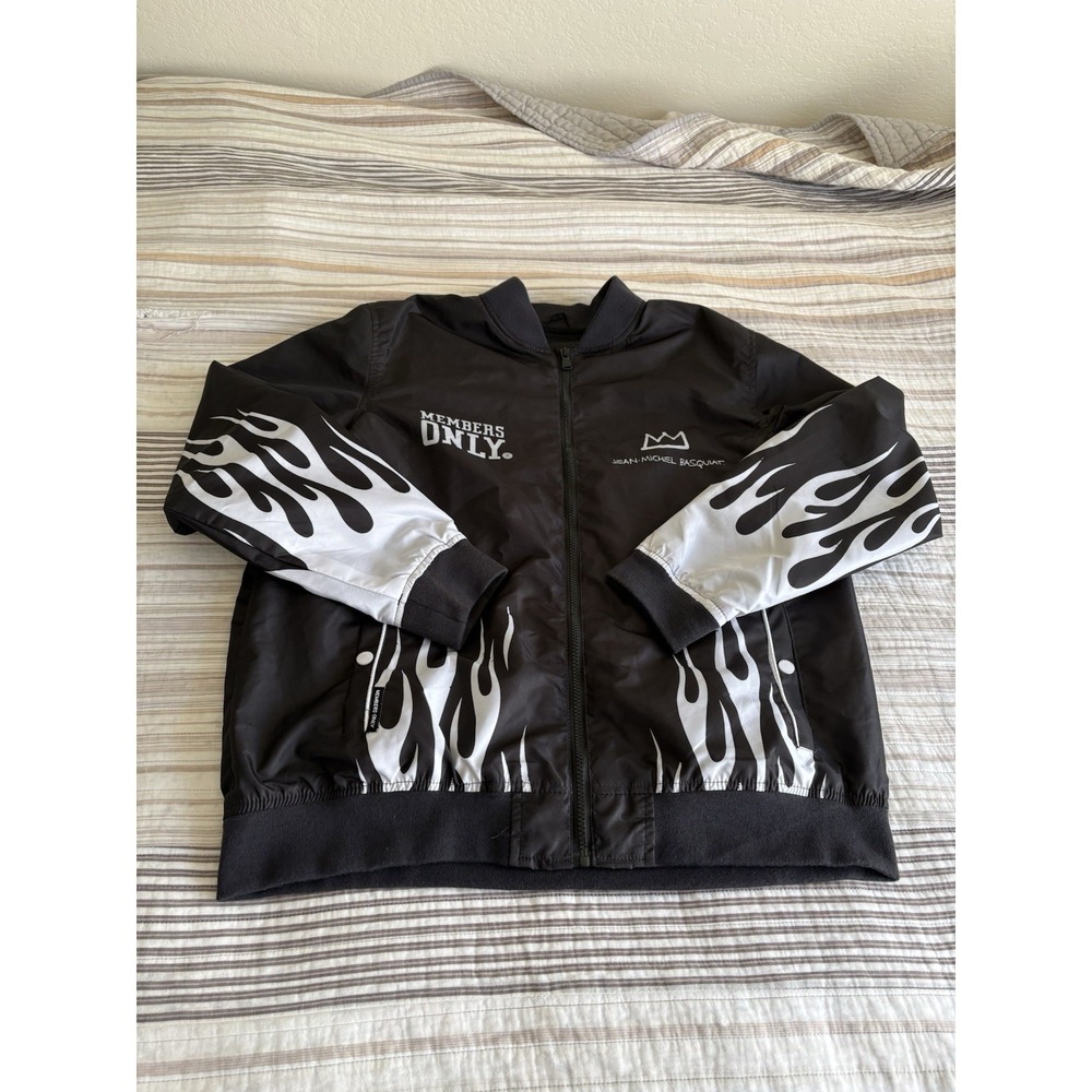 NWOT Jean Basquiat x Members Only Bomber Jacket Black Boone Mona Lisa (Large)